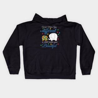 Elephant Puzzle Piece Autism Awareness Gift for Birthday, Mother's Day, Thanksgiving, Christmas Kids Hoodie